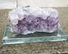 Amethyst Geode Cluster with Glass Stand