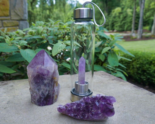 Crystal Water Bottle - Amethyst