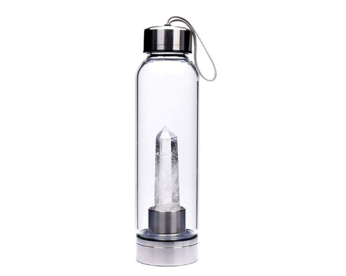 Crystal Water Bottle - Clear Quartz