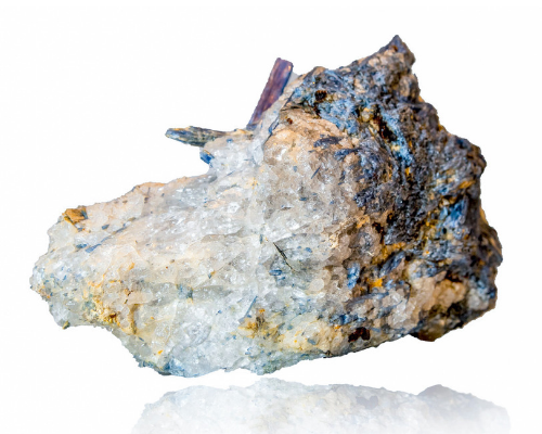 Blue Kyanite Crystal with Quartz