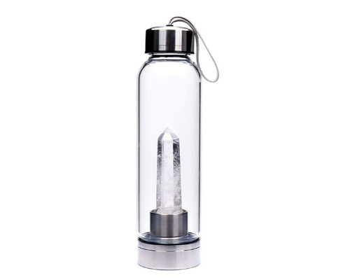 Clear Glass Water Bottle